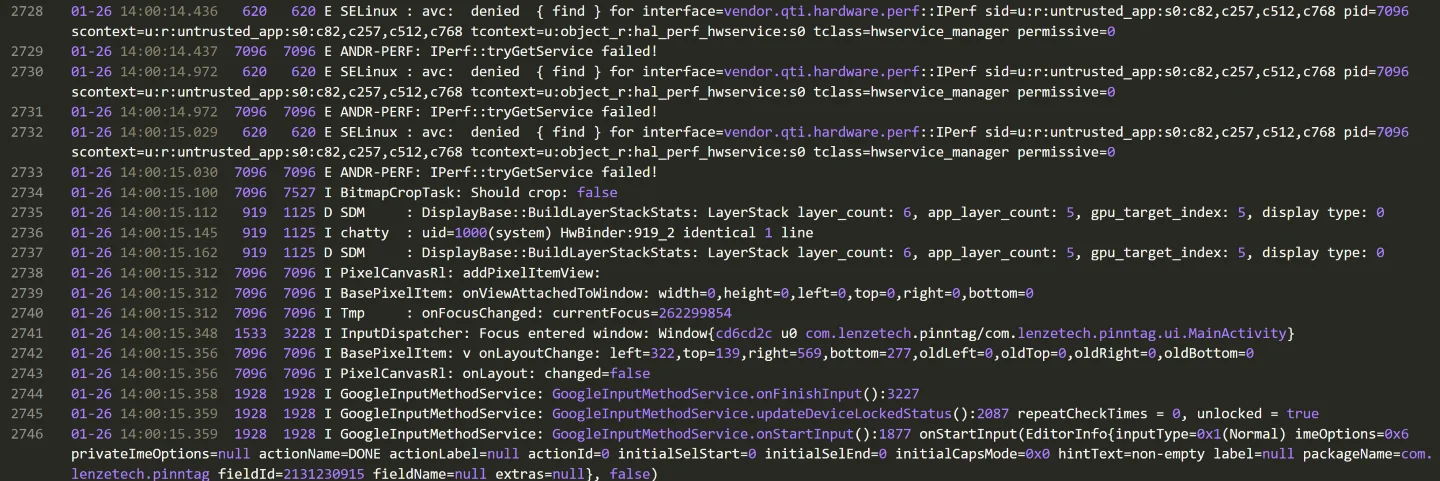 这是logcat抓取的所有的手机运行日志